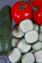 Image showing sliced vegetables