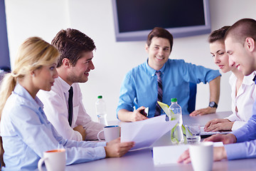 Image showing business people in a meeting at office