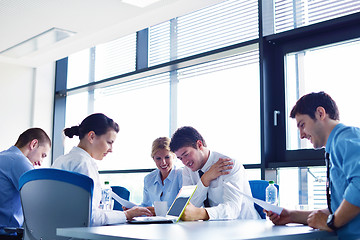 Image showing business people in a meeting at office