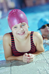 Image showing happy child on swimming pool