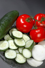 Image showing sliced vegetables