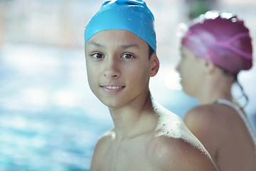 Image showing happy child on swimming pool