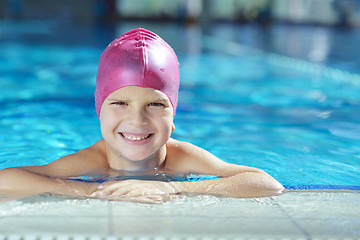 Image showing happy child on swimming pool