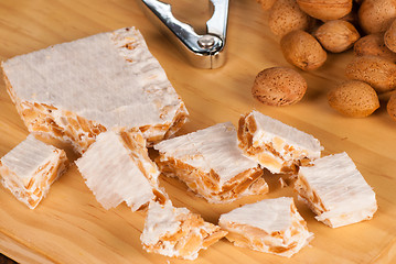 Image showing Turron and almonds