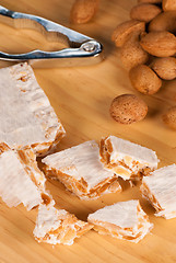 Image showing Turron and nuts