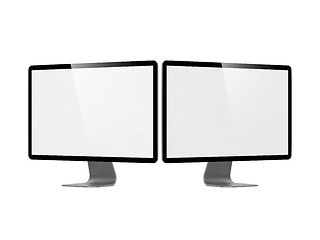 Image showing Computer Display Isolated on White.