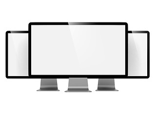 Image showing Computer Display Isolated on White.