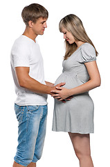 Image showing Pregnant woman with husband