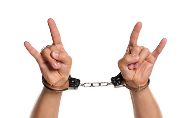 Image showing Hand with handcuffs