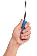 Image showing Hand with screwdriver