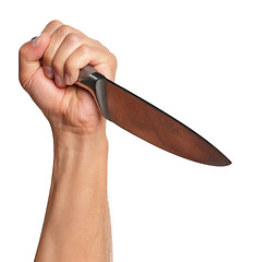 Image showing Hand with knife