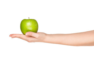 Image showing Hand with apple