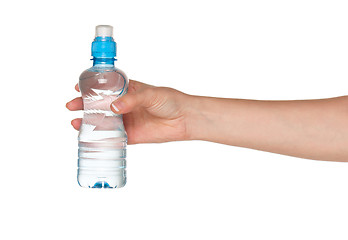 Image showing Hand with bottle of water