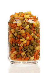 Image showing Pasta in glass pot