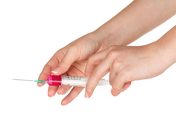 Image showing Hand with syringe