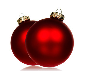 Image showing Red baubles