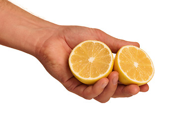 Image showing Hand with lemon