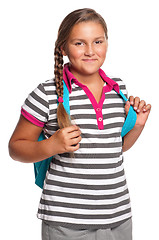 Image showing Girl with backpack