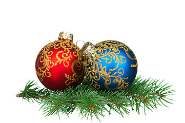 Image showing Christmas baubles