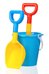 Image showing Toy bucket and spade