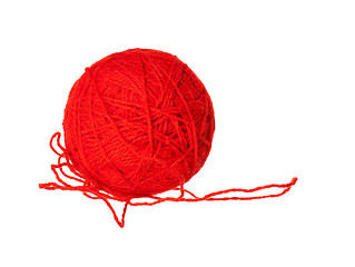 Image showing Red ball of yarn