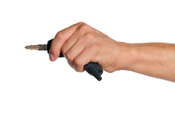 Image showing Hand with key