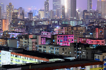 Image showing downtown in Hong Kong night