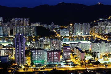 Image showing downtown in Hong Kong at night