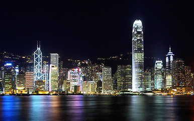 Image showing Hong Kong skyline at night