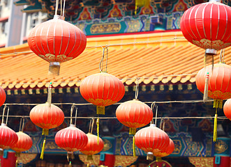 Image showing lantern in chinese temple