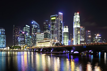 Image showing Singapore city at night