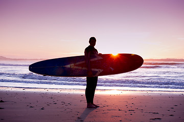 Image showing Surfer girl