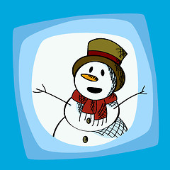 Image showing Snowman clip art