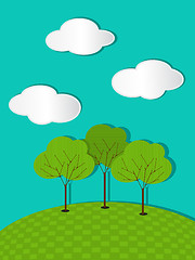 Image showing Summer trees background