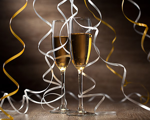 Image showing Pair glass of champagne