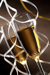 Image showing Pair glass of champagne