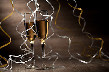 Image showing Pair glass of champagne