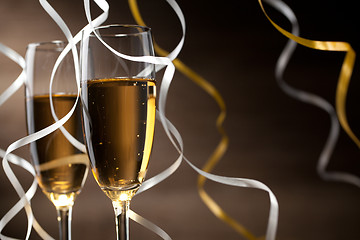 Image showing Pair glass of champagne