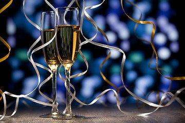 Image showing Pair glass of champagne