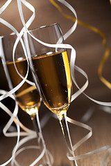 Image showing Pair glass of champagne