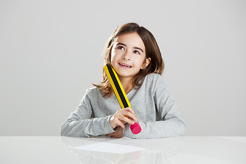 Image showing Little girl in the school