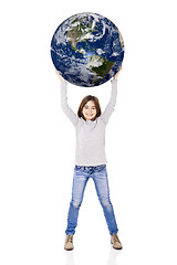 Image showing Holding earth