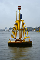 Image showing yellow  bell buoy