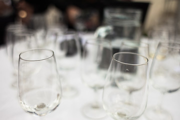 Image showing Glasses at a wine tasting