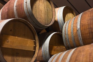 Image showing Barrels of South African wine