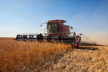 Image showing Red combine