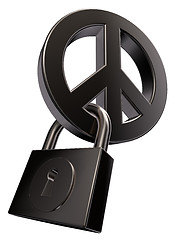 Image showing peace and padlock