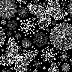 Image showing Christmas vintage seamless pattern