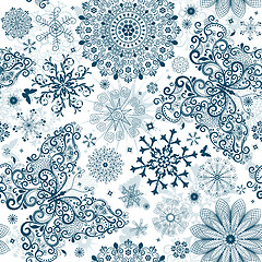 Image showing Christmas vintage seamless pattern