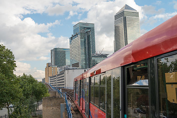 Image showing Office Buildings and Skyscrapers in Canary Wharf, financial dist